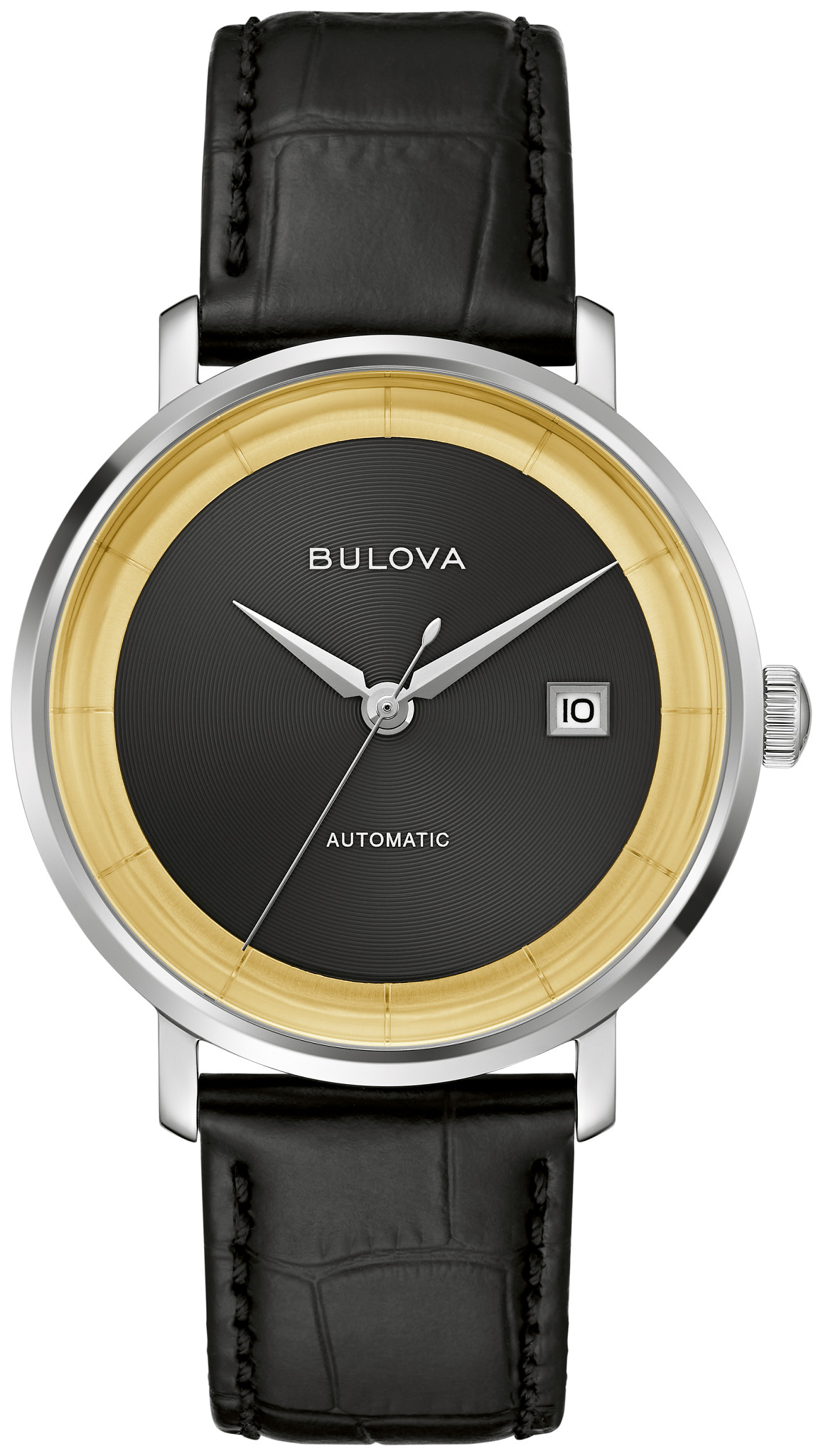 Black Dial Leather Strap Frank Sinatra Rat Pack 96B406 | Bulova